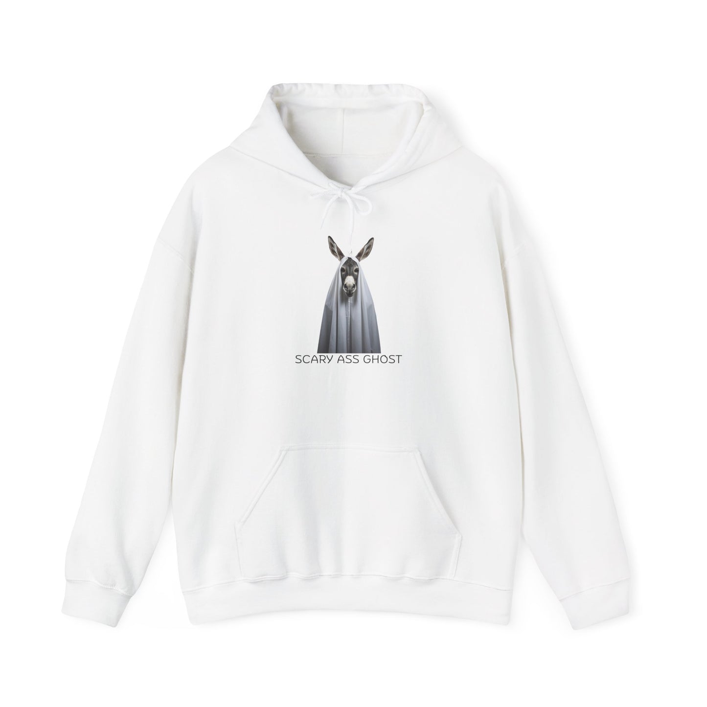 Scary Ghost Hoodie, Unisex Halloween Sweatshirt, Cozy Costume Hooded Sweatshirt, Spooky Gift for Ghost Lovers, Casual Fall Wear