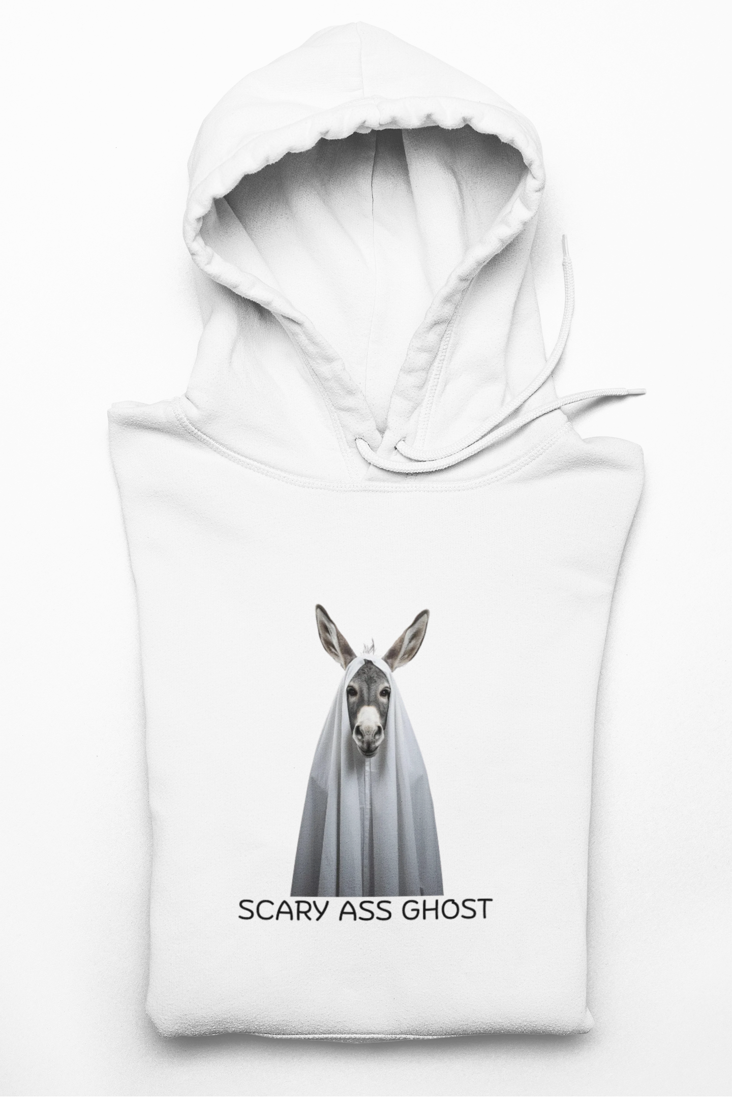 Scary Ghost Hoodie, Unisex Halloween Sweatshirt, Cozy Costume Hooded Sweatshirt, Spooky Gift for Ghost Lovers, Casual Fall Wear